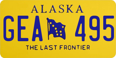 AK license plate GEA495