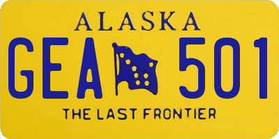 AK license plate GEA501