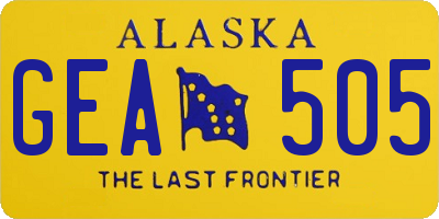 AK license plate GEA505