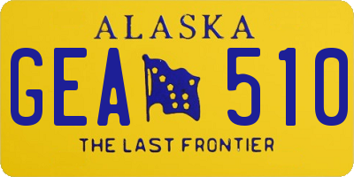 AK license plate GEA510