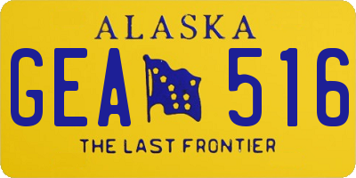 AK license plate GEA516