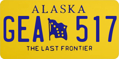 AK license plate GEA517
