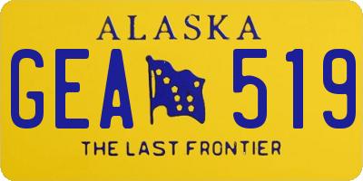 AK license plate GEA519