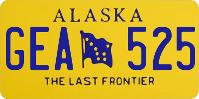 AK license plate GEA525