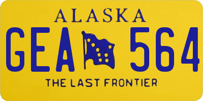 AK license plate GEA564