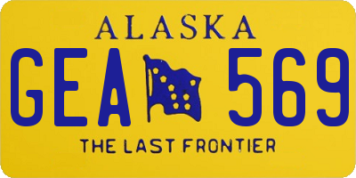 AK license plate GEA569