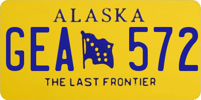 AK license plate GEA572