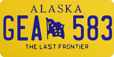 AK license plate GEA583