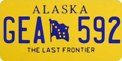 AK license plate GEA592