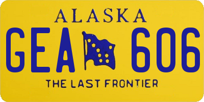 AK license plate GEA606