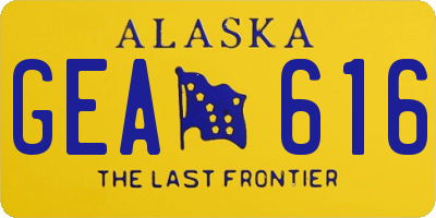 AK license plate GEA616