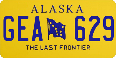 AK license plate GEA629