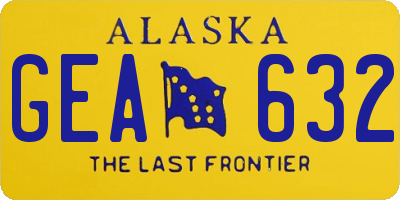 AK license plate GEA632