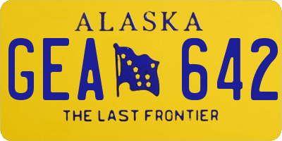AK license plate GEA642
