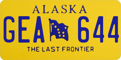 AK license plate GEA644
