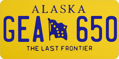 AK license plate GEA650