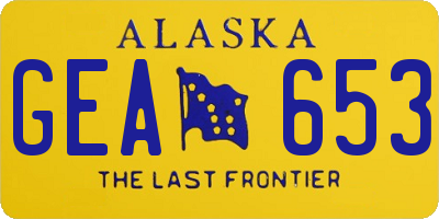 AK license plate GEA653