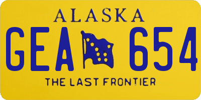 AK license plate GEA654