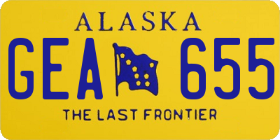 AK license plate GEA655