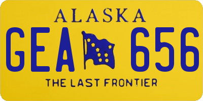 AK license plate GEA656