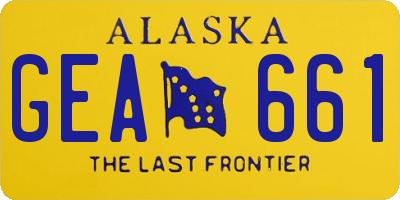 AK license plate GEA661