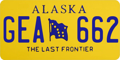AK license plate GEA662