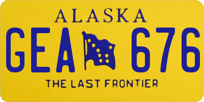 AK license plate GEA676
