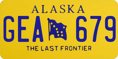 AK license plate GEA679