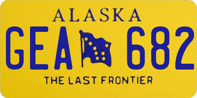 AK license plate GEA682