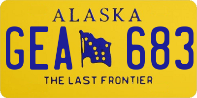 AK license plate GEA683