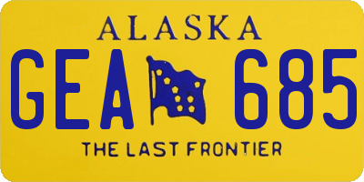 AK license plate GEA685