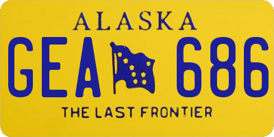 AK license plate GEA686