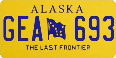 AK license plate GEA693