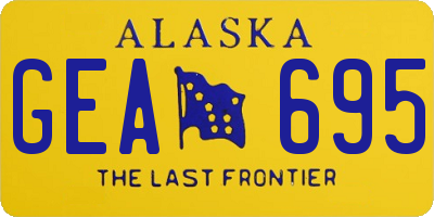 AK license plate GEA695