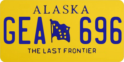 AK license plate GEA696
