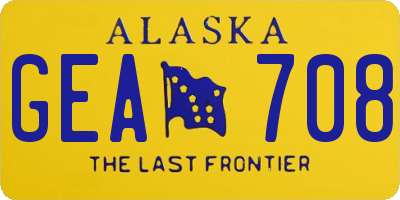 AK license plate GEA708