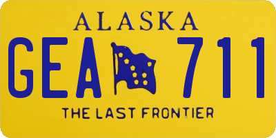 AK license plate GEA711