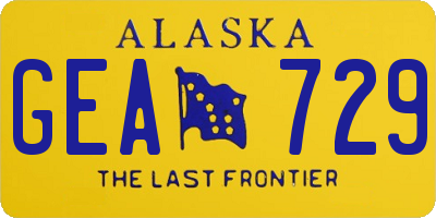 AK license plate GEA729