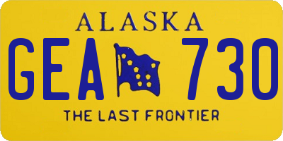 AK license plate GEA730