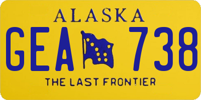 AK license plate GEA738