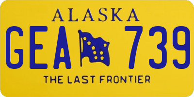 AK license plate GEA739