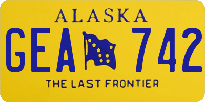 AK license plate GEA742