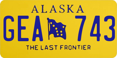 AK license plate GEA743