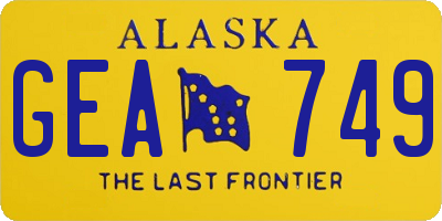 AK license plate GEA749