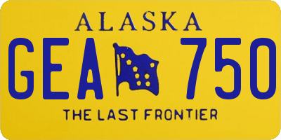 AK license plate GEA750