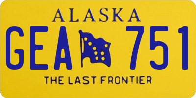 AK license plate GEA751