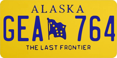 AK license plate GEA764