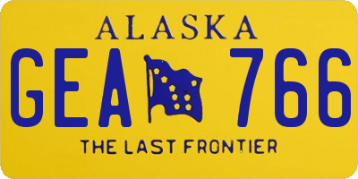 AK license plate GEA766