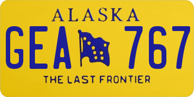 AK license plate GEA767