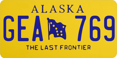 AK license plate GEA769